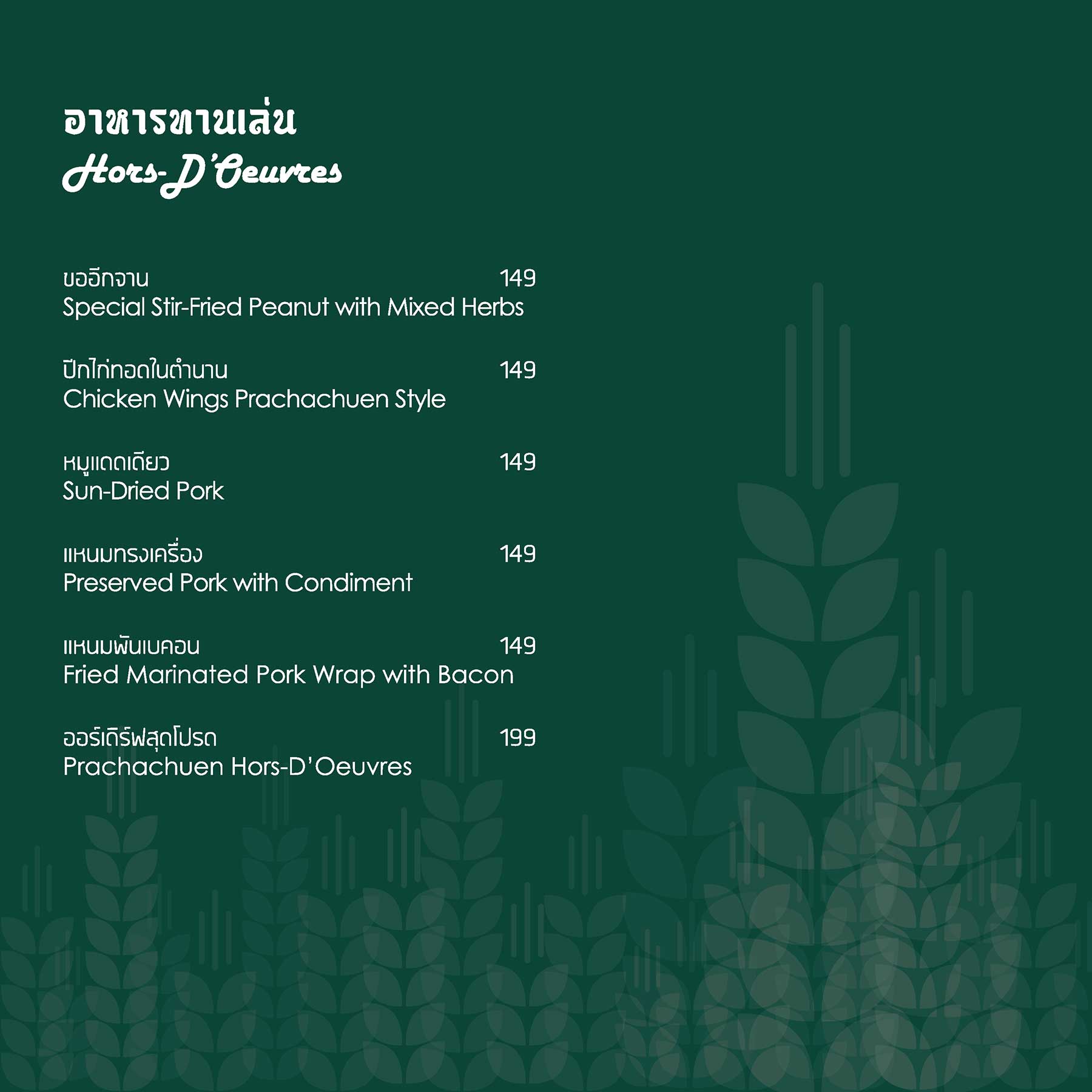 ประชาชื่น Retro Bar QR Menu