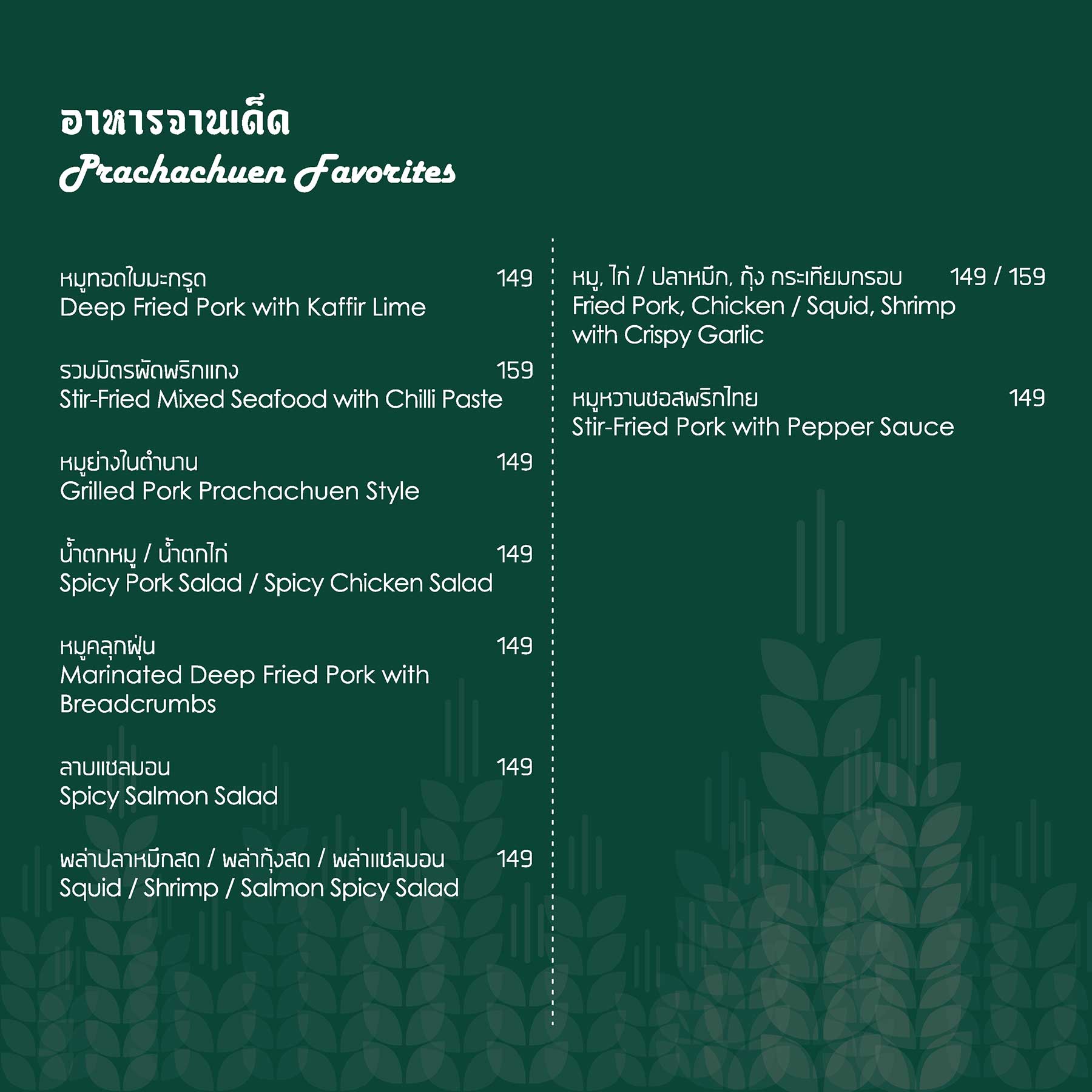 ประชาชื่น Retro Bar QR Menu