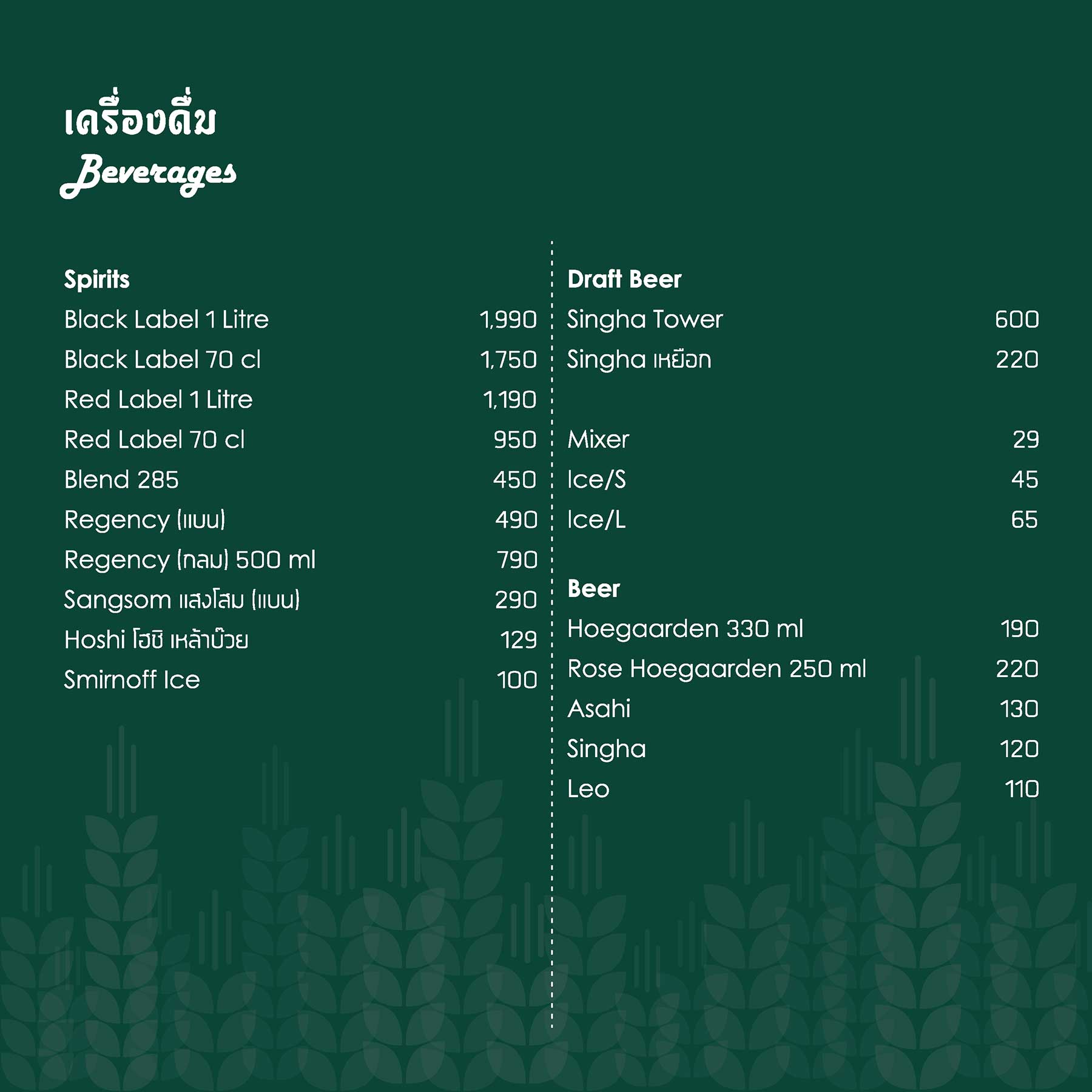 ประชาชื่น Retro Bar QR Menu